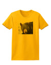 Staring Black Bear Womens T-Shirt-Womens T-Shirt-TooLoud-Gold-X-Small-Davson Sales