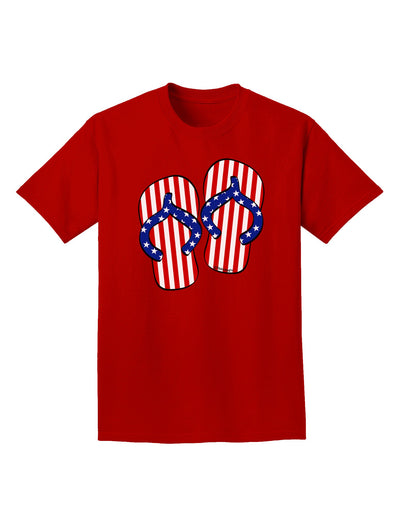 Stars and Stripes Flip Flops Adult Dark T-Shirt-Mens T-Shirt-TooLoud-Red-Small-Davson Sales