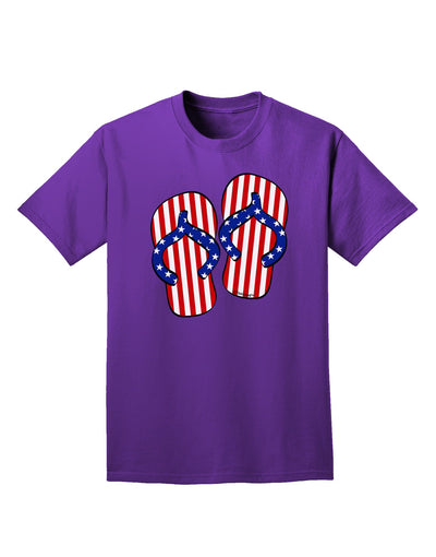 Stars and Stripes Flip Flops Adult Dark T-Shirt-Mens T-Shirt-TooLoud-Purple-Small-Davson Sales