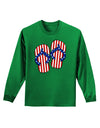 Stars and Stripes Flip Flops Adult Long Sleeve Dark T-Shirt-TooLoud-Kelly-Green-Small-Davson Sales