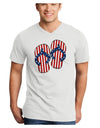 Stars and Stripes Flip Flops Adult V-Neck T-shirt-Mens V-Neck T-Shirt-TooLoud-White-Small-Davson Sales