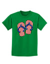 Stars and Stripes Flip Flops Childrens Dark T-Shirt-Childrens T-Shirt-TooLoud-Kelly-Green-X-Small-Davson Sales