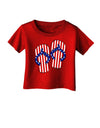 Stars and Stripes Flip Flops Infant T-Shirt Dark-Infant T-Shirt-TooLoud-Red-06-Months-Davson Sales
