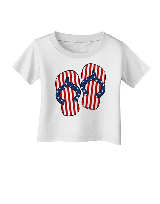 Stars and Stripes Flip Flops Infant T-Shirt-Infant T-Shirt-TooLoud-White-06-Months-Davson Sales
