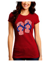 Stars and Stripes Flip Flops Juniors Crew Dark T-Shirt-T-Shirts Juniors Tops-TooLoud-Red-Juniors Fitted Small-Davson Sales