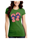 Stars and Stripes Flip Flops Juniors Crew Dark T-Shirt-T-Shirts Juniors Tops-TooLoud-Kiwi-Green-Juniors Fitted Small-Davson Sales