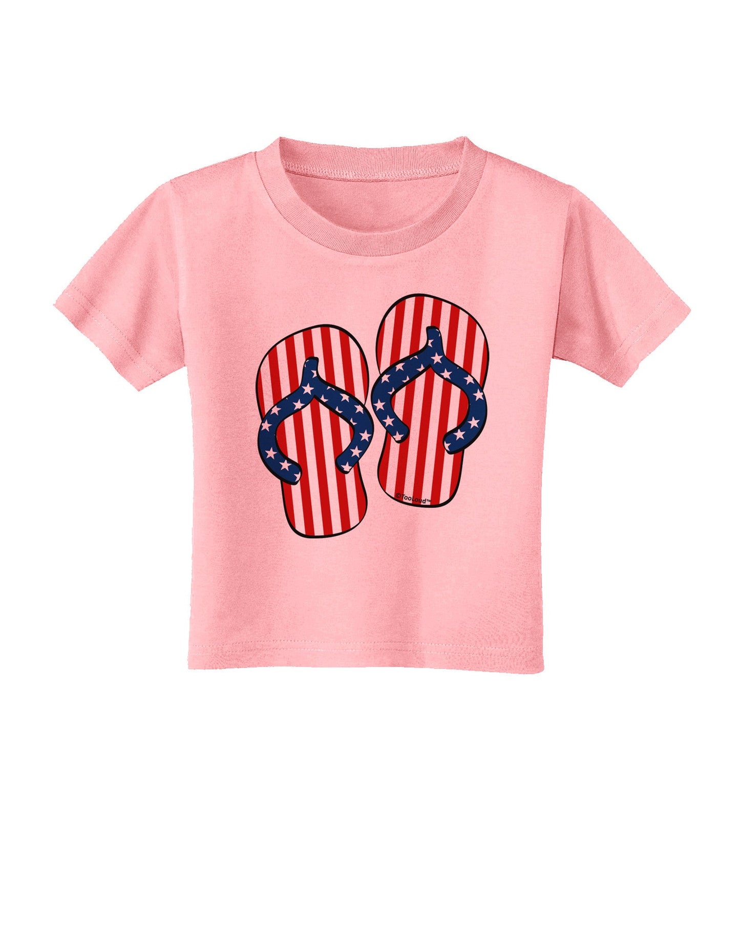 Stars and Stripes Flip Flops Toddler T-Shirt-Toddler T-Shirt-TooLoud-Candy-Pink-2T-Davson Sales
