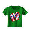 Stars and Stripes Flip Flops Toddler T-Shirt Dark-Toddler T-Shirt-TooLoud-Clover-Green-2T-Davson Sales