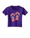 Stars and Stripes Flip Flops Toddler T-Shirt Dark-Toddler T-Shirt-TooLoud-Purple-2T-Davson Sales