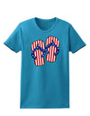 Stars and Stripes Flip Flops Womens Dark T-Shirt-TooLoud-Turquoise-X-Small-Davson Sales