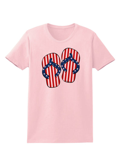 Stars and Stripes Flip Flops Womens T-Shirt-Womens T-Shirt-TooLoud-PalePink-X-Small-Davson Sales