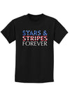 Stars and Stripes Forever Childrens Dark T-Shirt-Childrens T-Shirt-TooLoud-Black-X-Small-Davson Sales