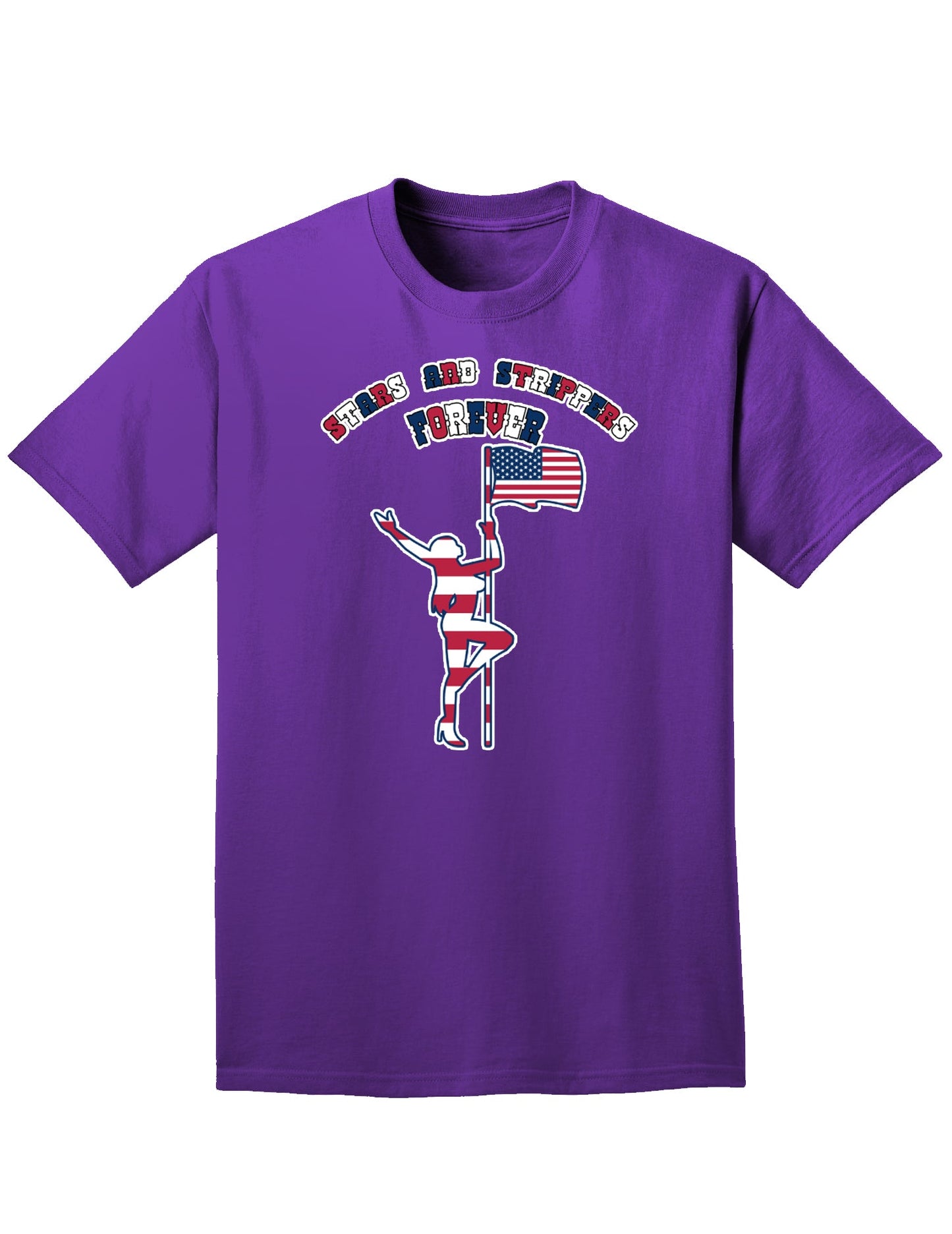 Stars and Strippers Forever Female Adult Dark T-Shirt-Mens T-Shirt-TooLoud-Purple-Small-Davson Sales