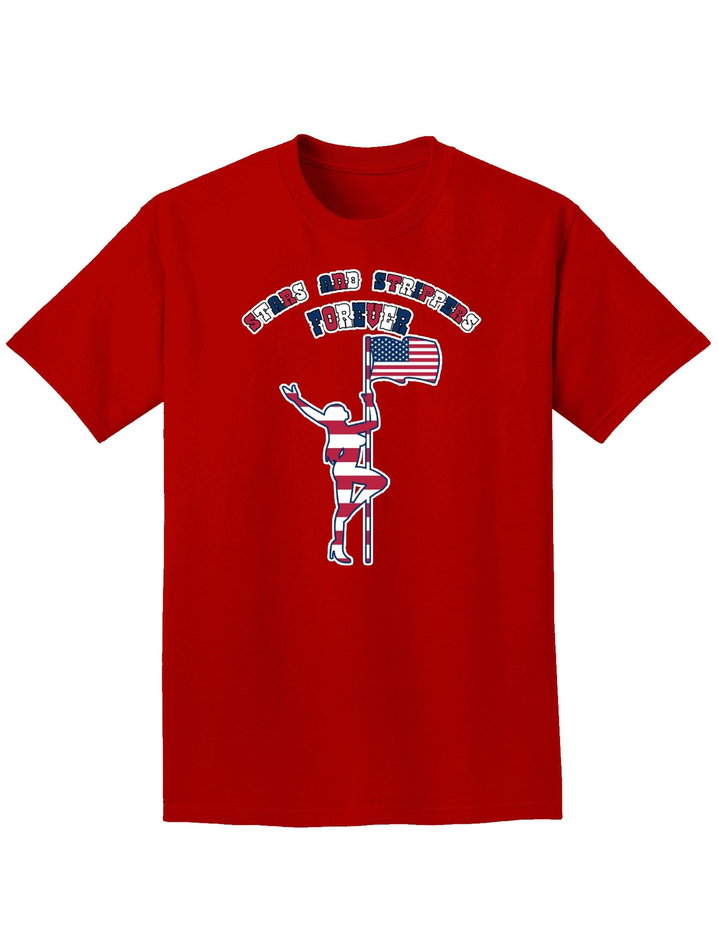 Stars and Strippers Forever Female Adult Dark T-Shirt-Mens T-Shirt-TooLoud-Red-Small-Davson Sales