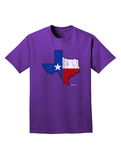 State of Texas Flag Design - Distressed Adult Dark T-Shirt-Mens T-Shirt-TooLoud-Purple-Small-Davson Sales