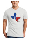 State of Texas Flag Design - Distressed Adult V-Neck T-shirt-Mens V-Neck T-Shirt-TooLoud-White-Small-Davson Sales