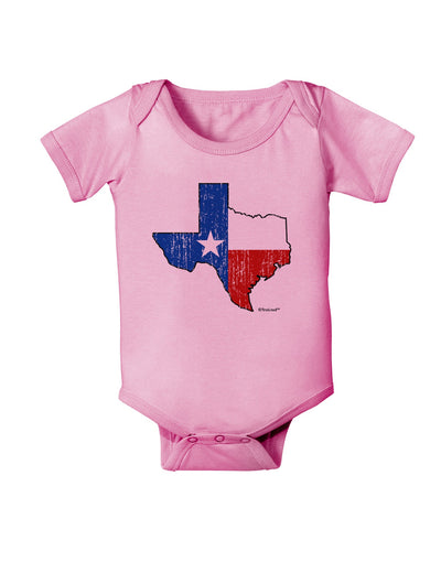 State of Texas Flag Design - Distressed Baby Romper Bodysuit-Baby Romper-TooLoud-Light-Pink-06-Months-Davson Sales