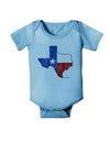 State of Texas Flag Design - Distressed Baby Romper Bodysuit-Baby Romper-TooLoud-Light-Blue-06-Months-Davson Sales