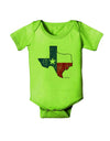 State of Texas Flag Design - Distressed Baby Romper Bodysuit-Baby Romper-TooLoud-Lime-Green-06-Months-Davson Sales