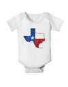 State of Texas Flag Design - Distressed Baby Romper Bodysuit-Baby Romper-TooLoud-White-06-Months-Davson Sales