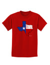 State of Texas Flag Design - Distressed Childrens Dark T-Shirt-Childrens T-Shirt-TooLoud-Red-X-Small-Davson Sales