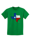 State of Texas Flag Design - Distressed Childrens Dark T-Shirt-Childrens T-Shirt-TooLoud-Kelly-Green-X-Small-Davson Sales