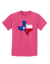 State of Texas Flag Design - Distressed Childrens Dark T-Shirt-Childrens T-Shirt-TooLoud-Sangria-X-Small-Davson Sales