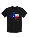 State of Texas Flag Design - Distressed Childrens Dark T-Shirt-Childrens T-Shirt-TooLoud-Black-X-Small-Davson Sales