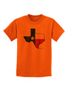 State of Texas Flag Design - Distressed Childrens T-Shirt-Childrens T-Shirt-TooLoud-Orange-X-Small-Davson Sales