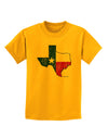 State of Texas Flag Design - Distressed Childrens T-Shirt-Childrens T-Shirt-TooLoud-Gold-X-Small-Davson Sales