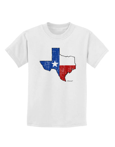 State of Texas Flag Design - Distressed Childrens T-Shirt-Childrens T-Shirt-TooLoud-White-X-Small-Davson Sales