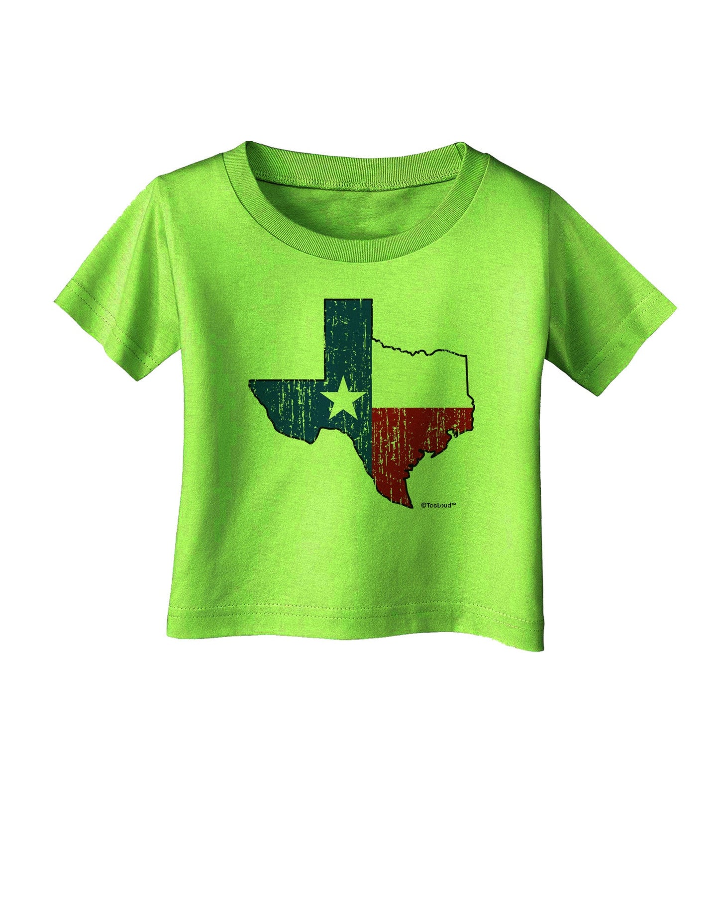State of Texas Flag Design - Distressed Infant T-Shirt-Infant T-Shirt-TooLoud-Lime-Green-06-Months-Davson Sales
