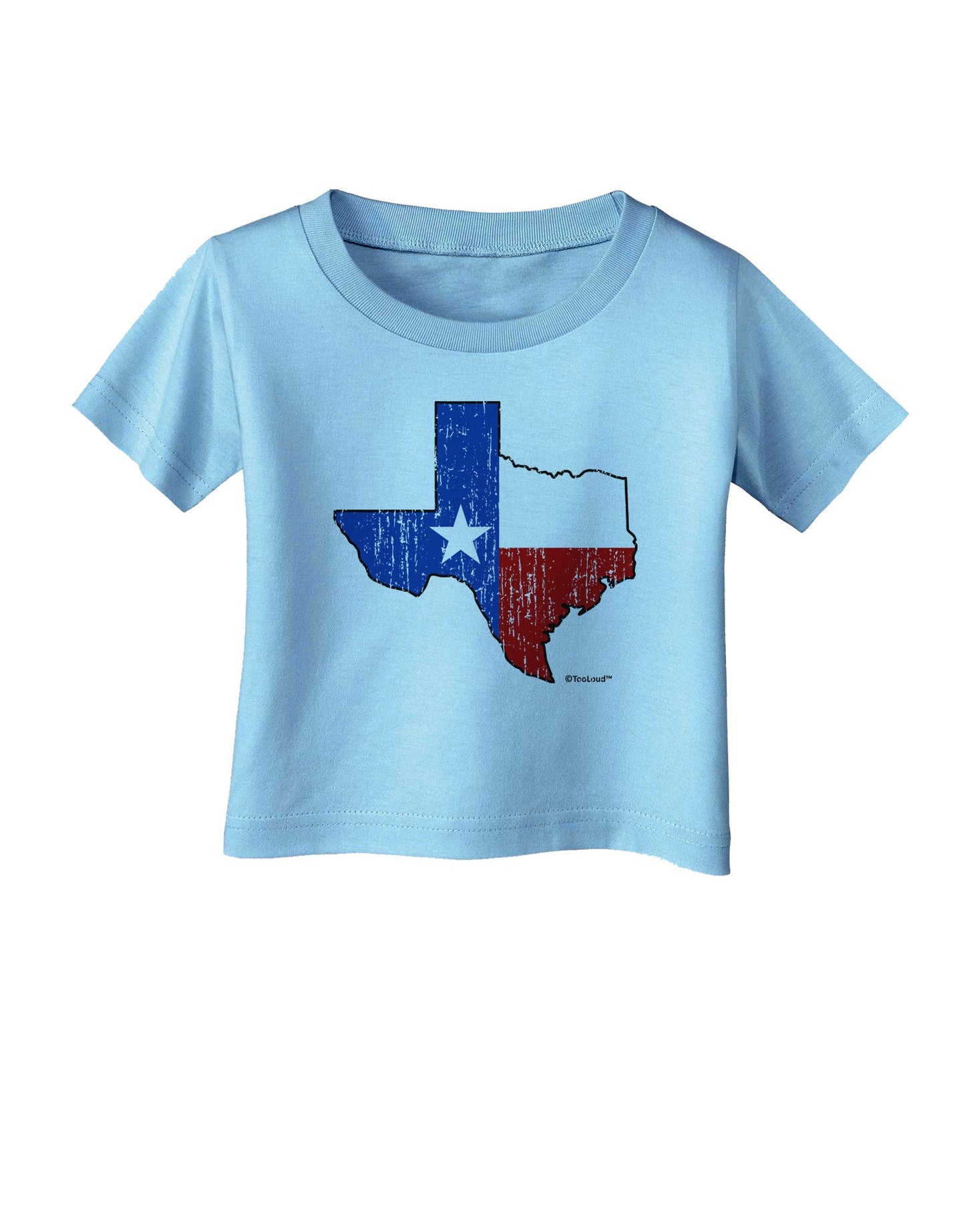 State of Texas Flag Design - Distressed Infant T-Shirt-Infant T-Shirt-TooLoud-Aquatic-Blue-06-Months-Davson Sales