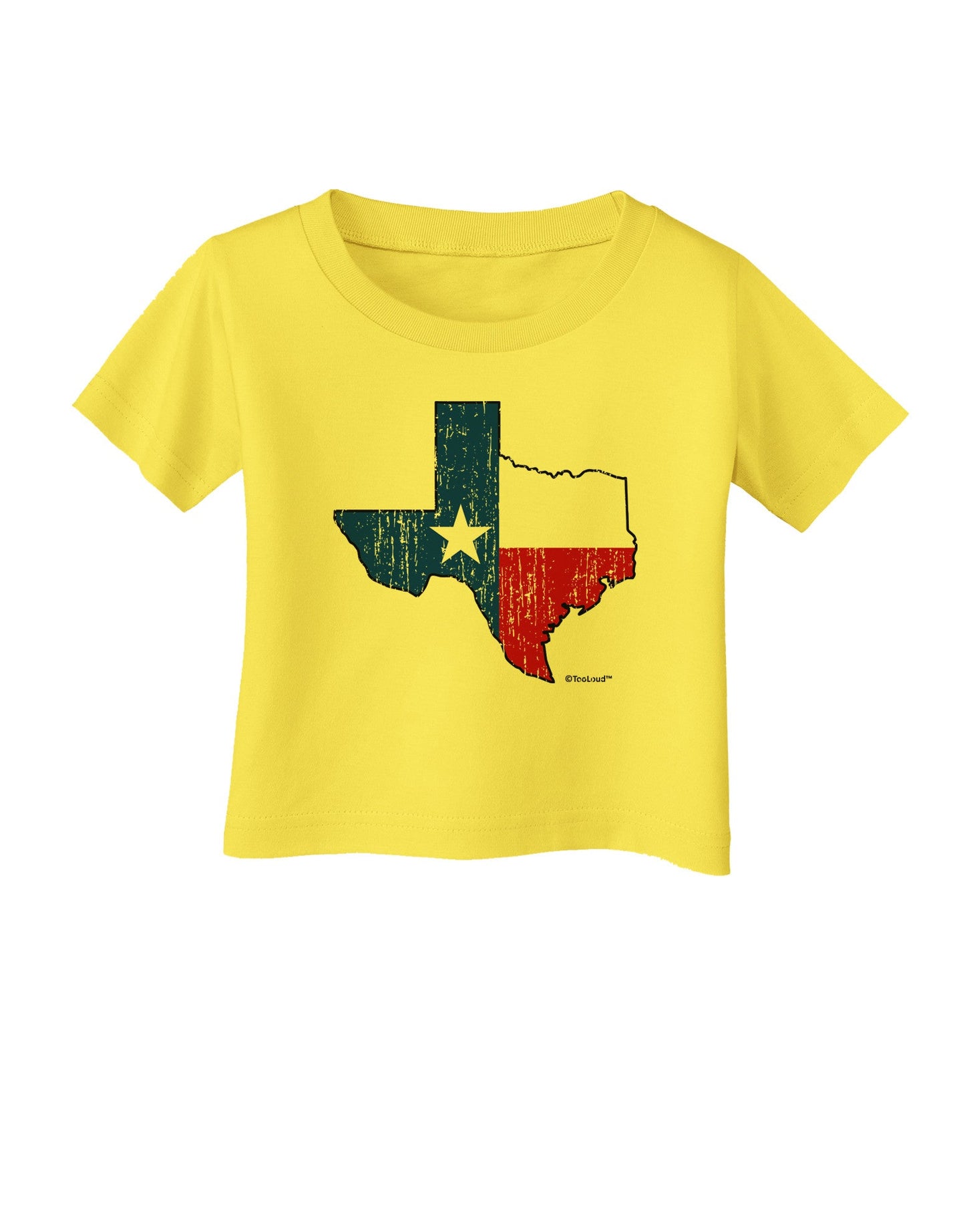 State of Texas Flag Design - Distressed Infant T-Shirt-Infant T-Shirt-TooLoud-Yellow-06-Months-Davson Sales