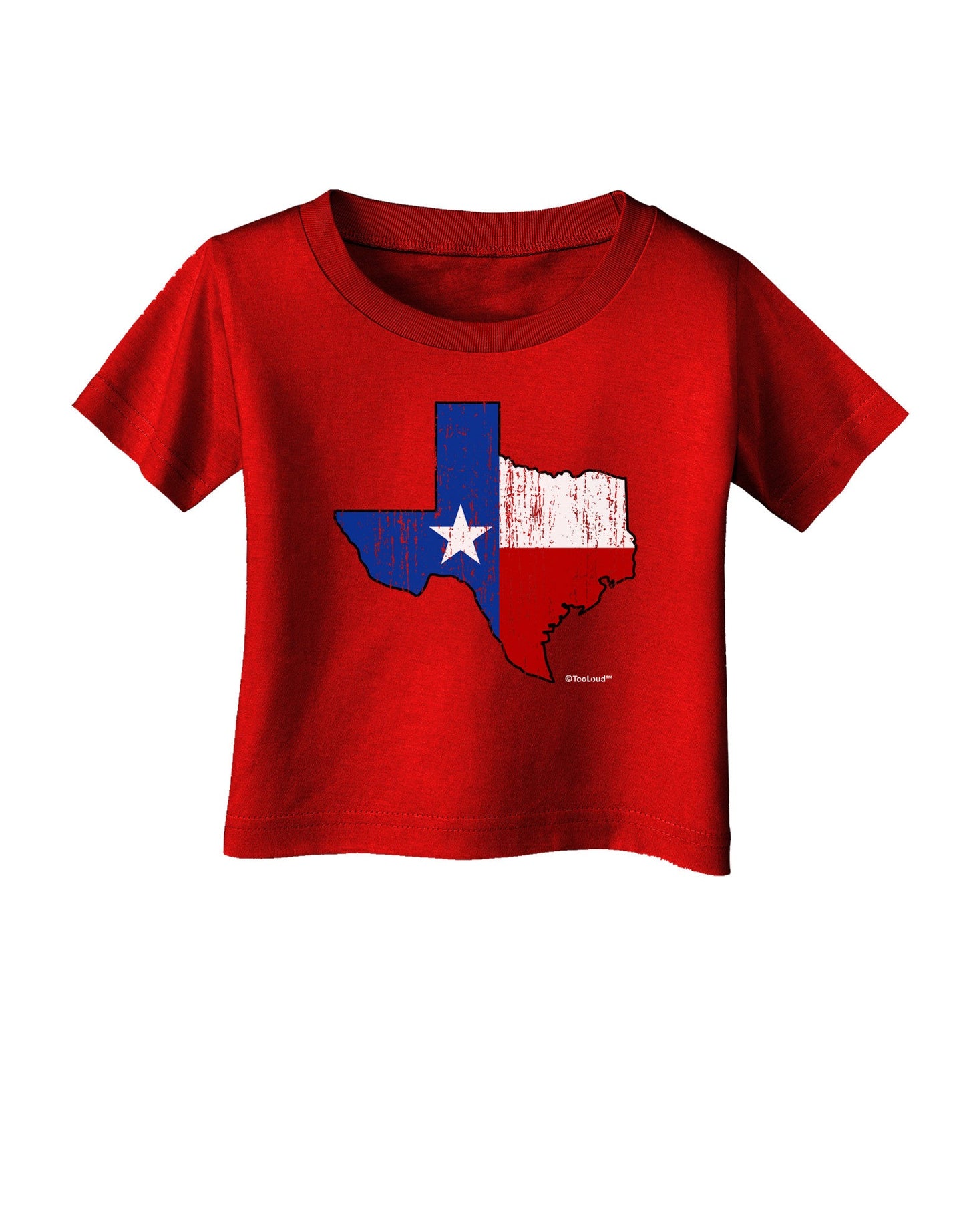 State of Texas Flag Design - Distressed Infant T-Shirt Dark-Infant T-Shirt-TooLoud-Red-06-Months-Davson Sales