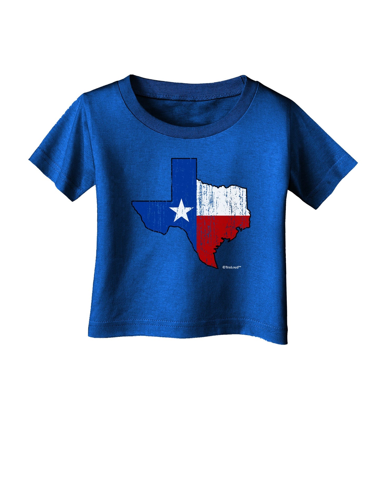 State of Texas Flag Design - Distressed Infant T-Shirt Dark-Infant T-Shirt-TooLoud-Royal-Blue-06-Months-Davson Sales