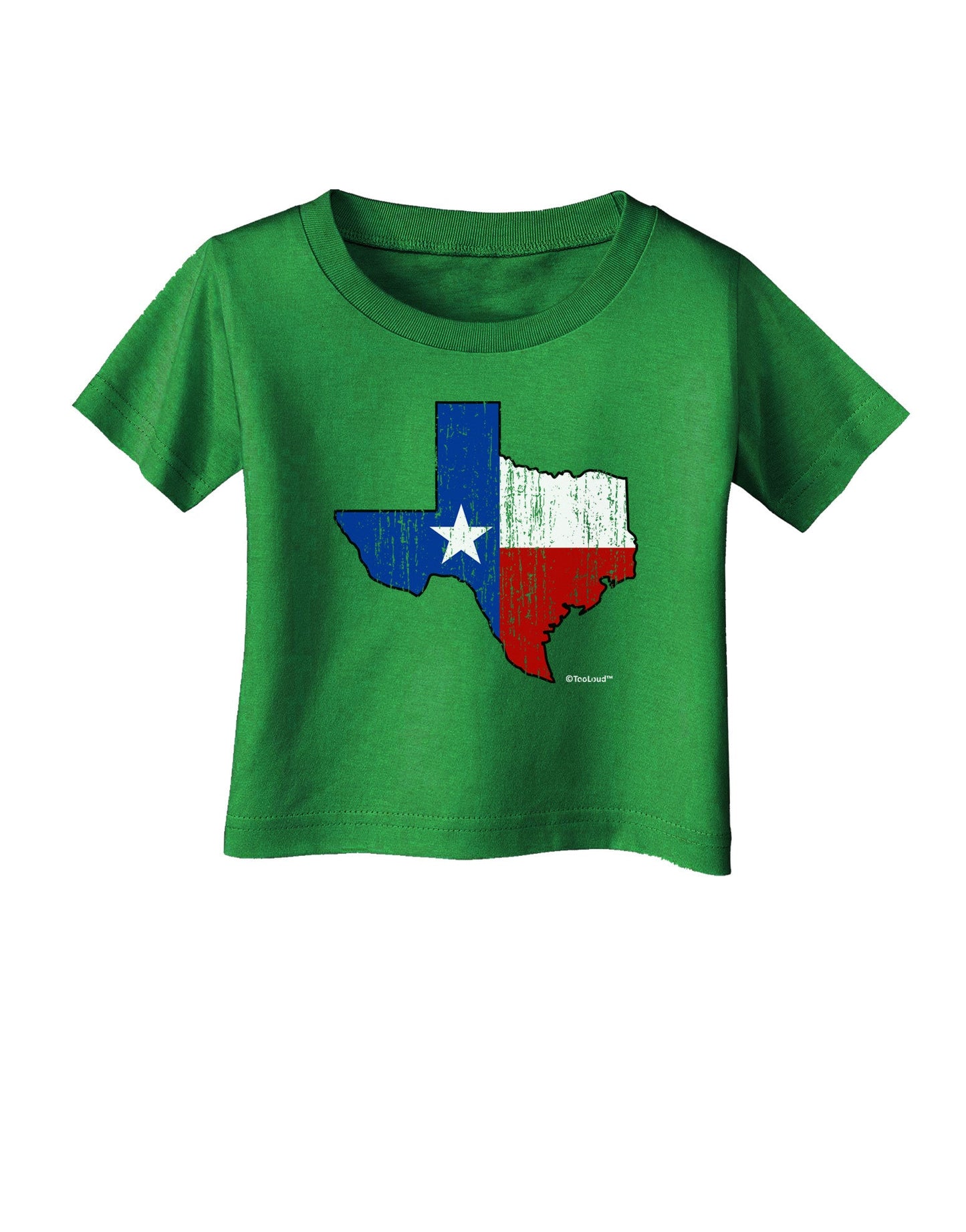 State of Texas Flag Design - Distressed Infant T-Shirt Dark-Infant T-Shirt-TooLoud-Clover-Green-06-Months-Davson Sales