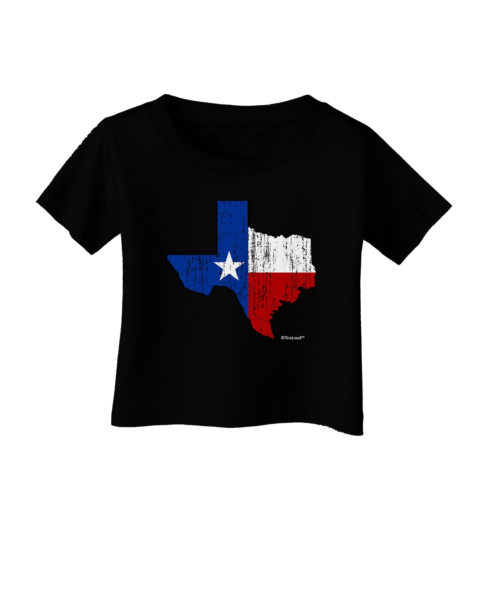 State of Texas Flag Design - Distressed Infant T-Shirt Dark-Infant T-Shirt-TooLoud-Black-06-Months-Davson Sales