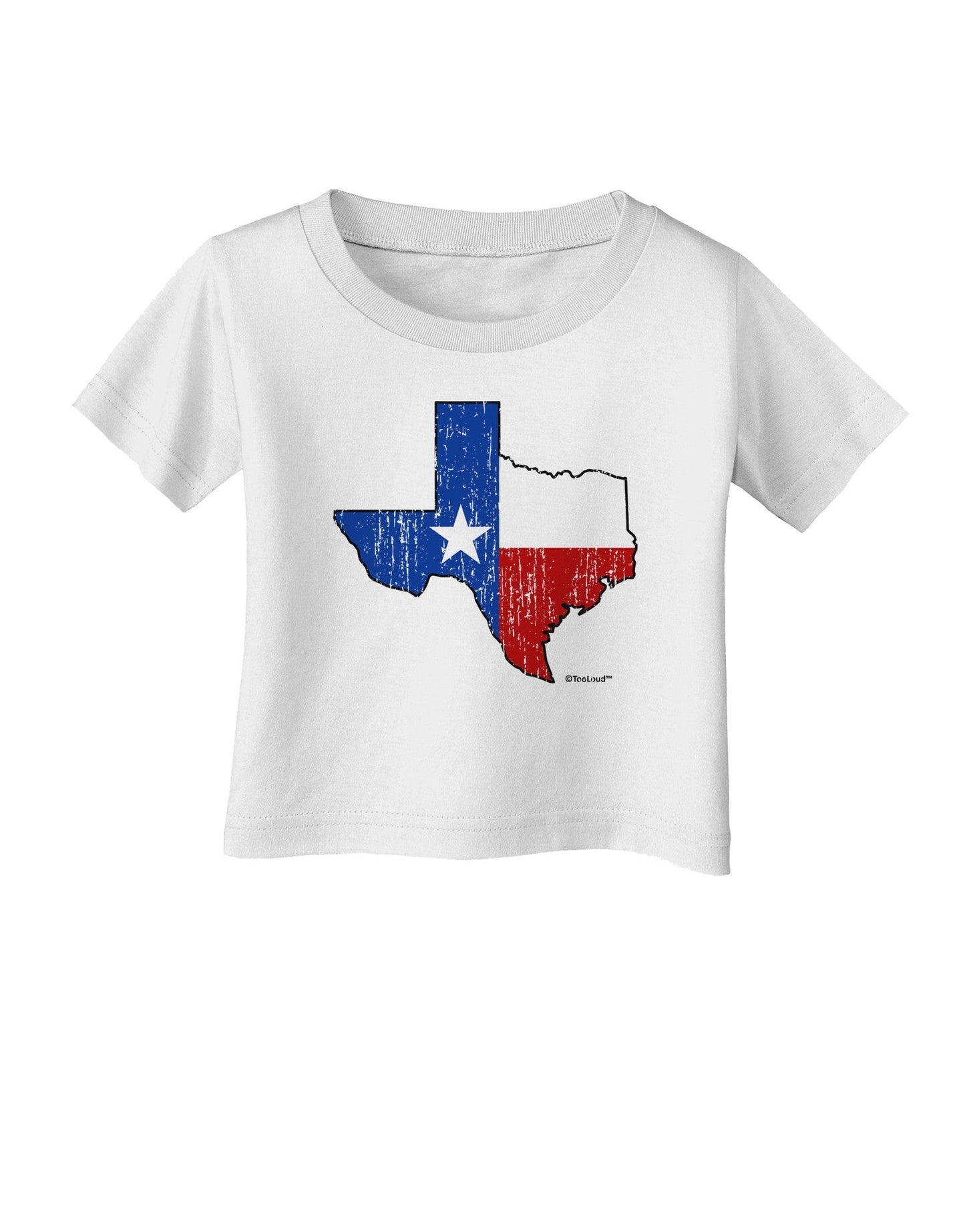 State of Texas Flag Design - Distressed Infant T-Shirt-Infant T-Shirt-TooLoud-White-06-Months-Davson Sales