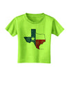 State of Texas Flag Design - Distressed Toddler T-Shirt-Toddler T-Shirt-TooLoud-Lime-Green-2T-Davson Sales