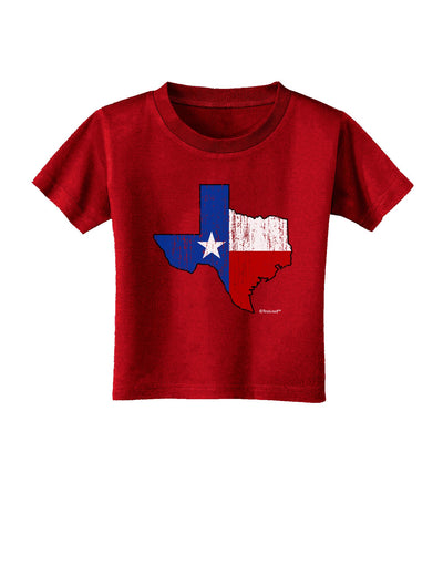 State of Texas Flag Design - Distressed Toddler T-Shirt Dark-Toddler T-Shirt-TooLoud-Red-2T-Davson Sales