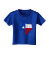 State of Texas Flag Design - Distressed Toddler T-Shirt Dark-Toddler T-Shirt-TooLoud-Royal-Blue-2T-Davson Sales