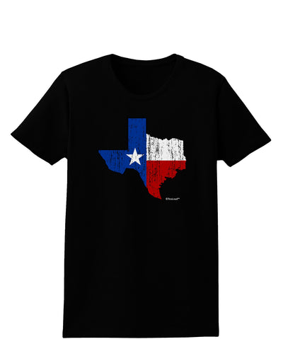 State of Texas Flag Design - Distressed Womens Dark T-Shirt-Womens T-Shirt-TooLoud-Black-X-Small-Davson Sales