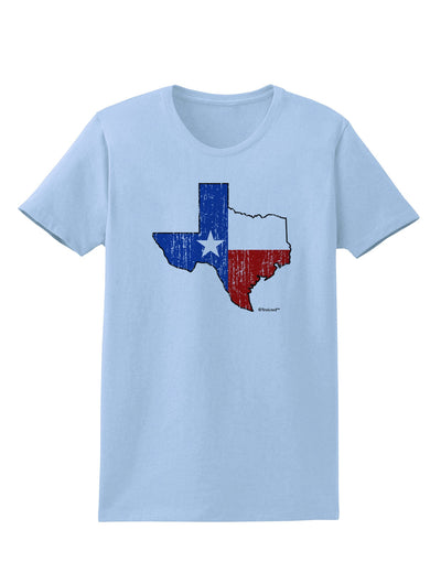 State of Texas Flag Design - Distressed Womens T-Shirt-Womens T-Shirt-TooLoud-Light-Blue-X-Small-Davson Sales