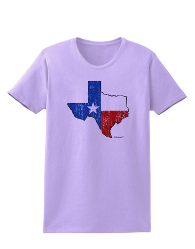 State of Texas Flag Design - Distressed Womens T-Shirt-Womens T-Shirt-TooLoud-Lavender-X-Small-Davson Sales