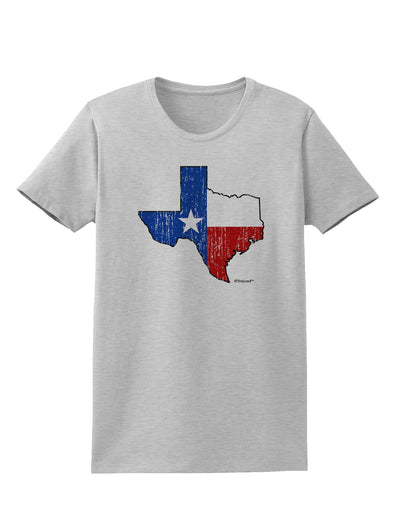 State of Texas Flag Design - Distressed Womens T-Shirt-Womens T-Shirt-TooLoud-AshGray-X-Small-Davson Sales