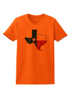 State of Texas Flag Design - Distressed Womens T-Shirt-Womens T-Shirt-TooLoud-Orange-X-Small-Davson Sales