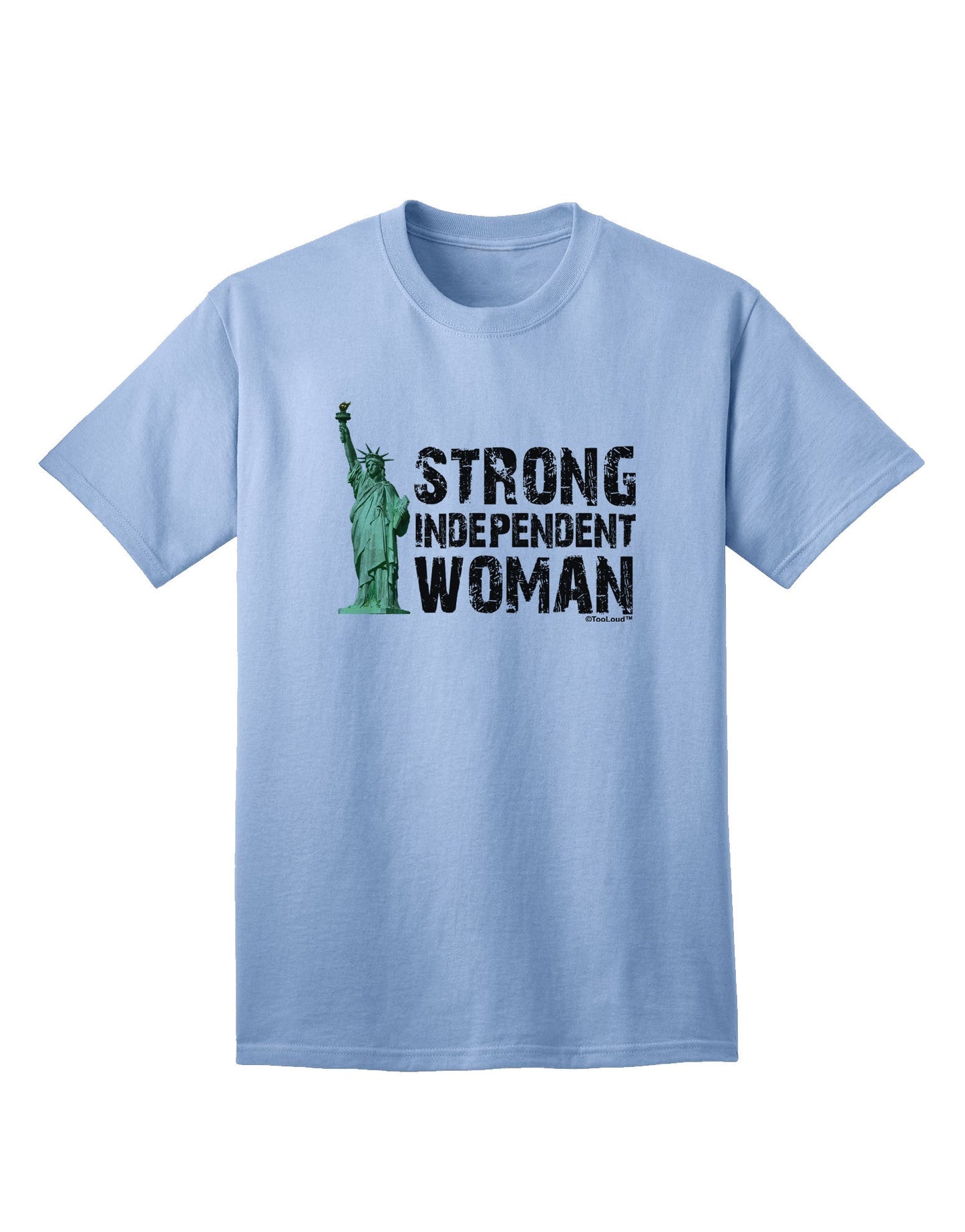 Statue of Liberty: Empowering Strong Woman Graphic Adult T-Shirt-Mens T-shirts-TooLoud-Light-Blue-Small-Davson Sales
