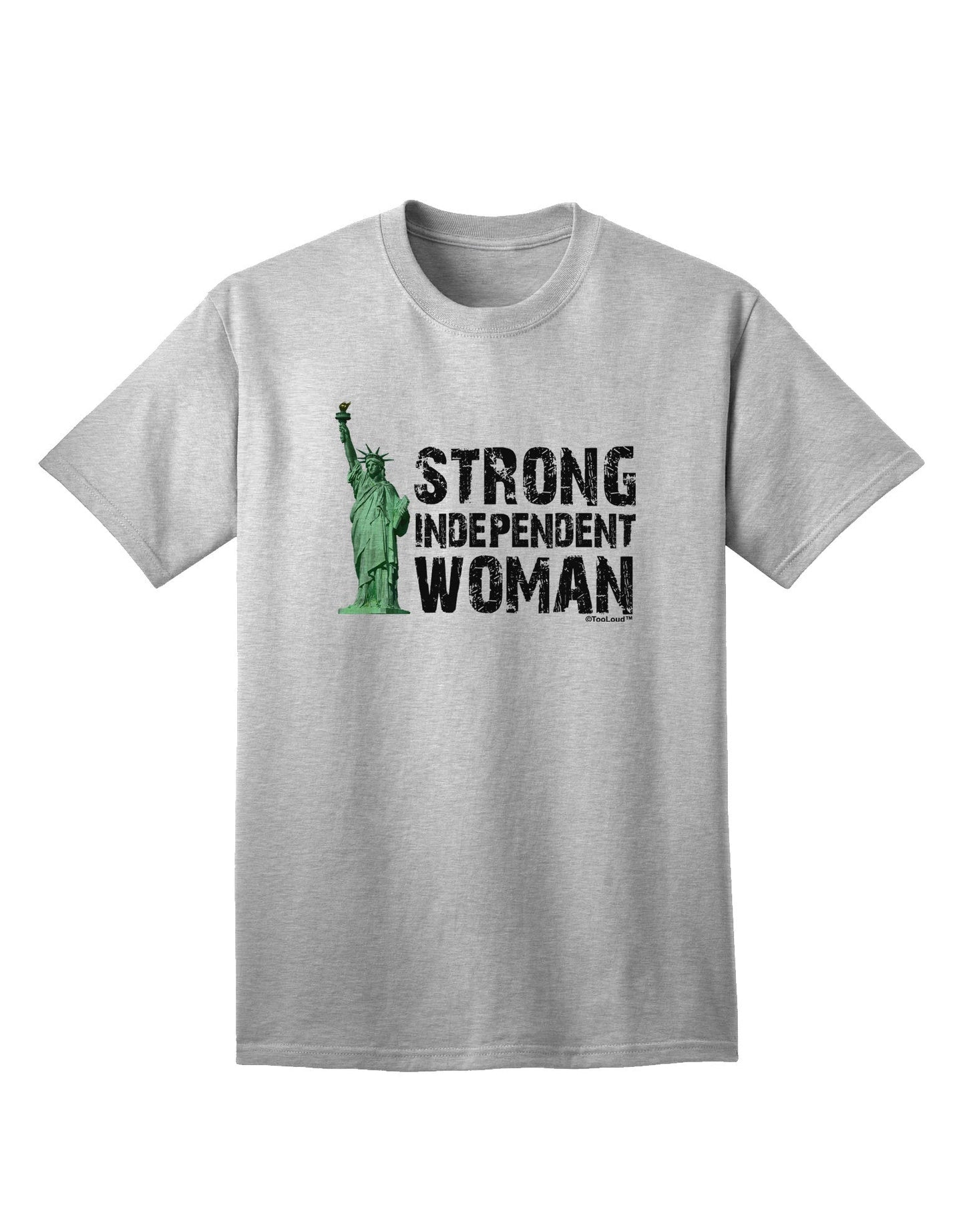 Statue of Liberty: Empowering Strong Woman Graphic Adult T-Shirt-Mens T-shirts-TooLoud-AshGray-Small-Davson Sales