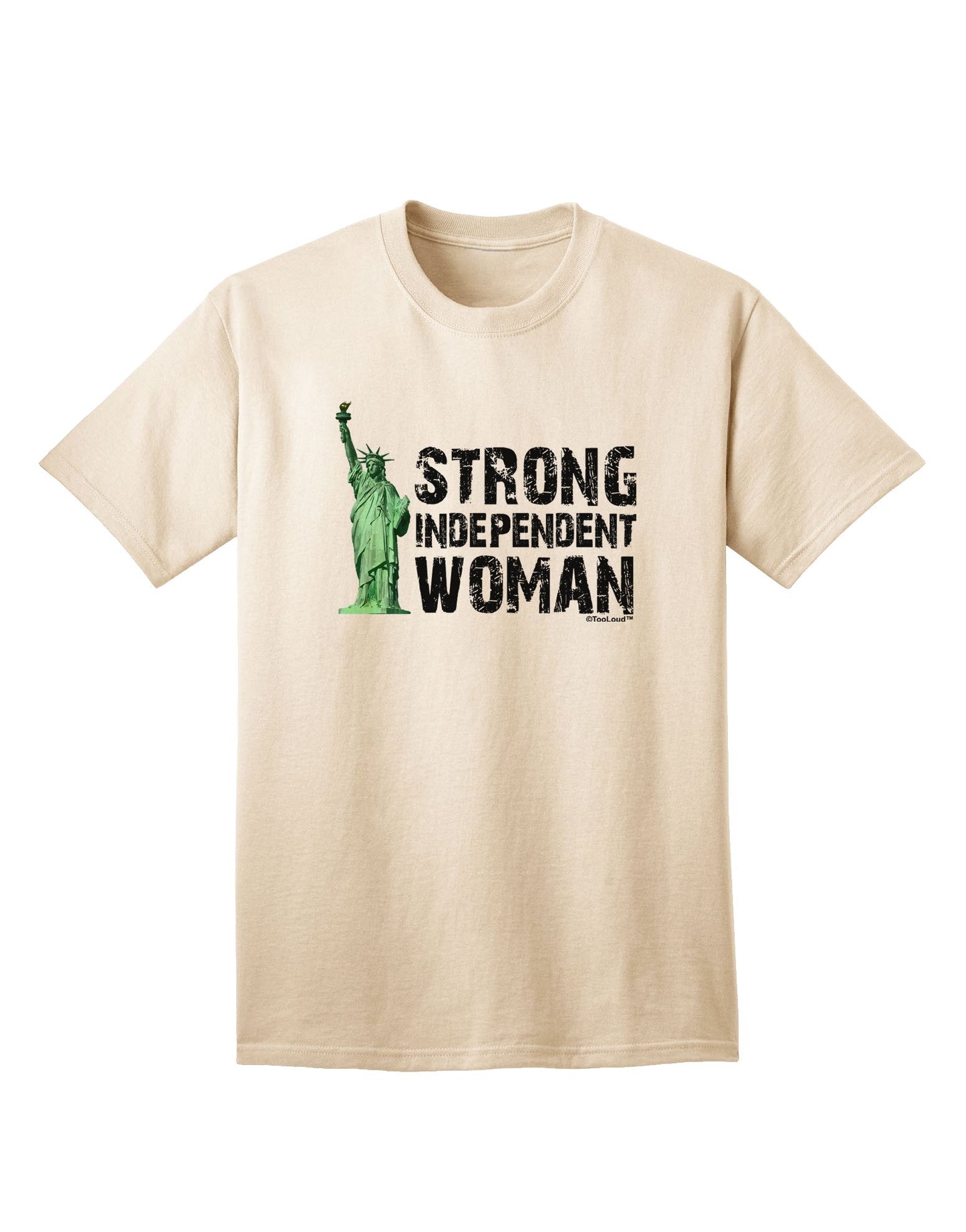Statue of Liberty: Empowering Strong Woman Graphic Adult T-Shirt-Mens T-shirts-TooLoud-Natural-Small-Davson Sales